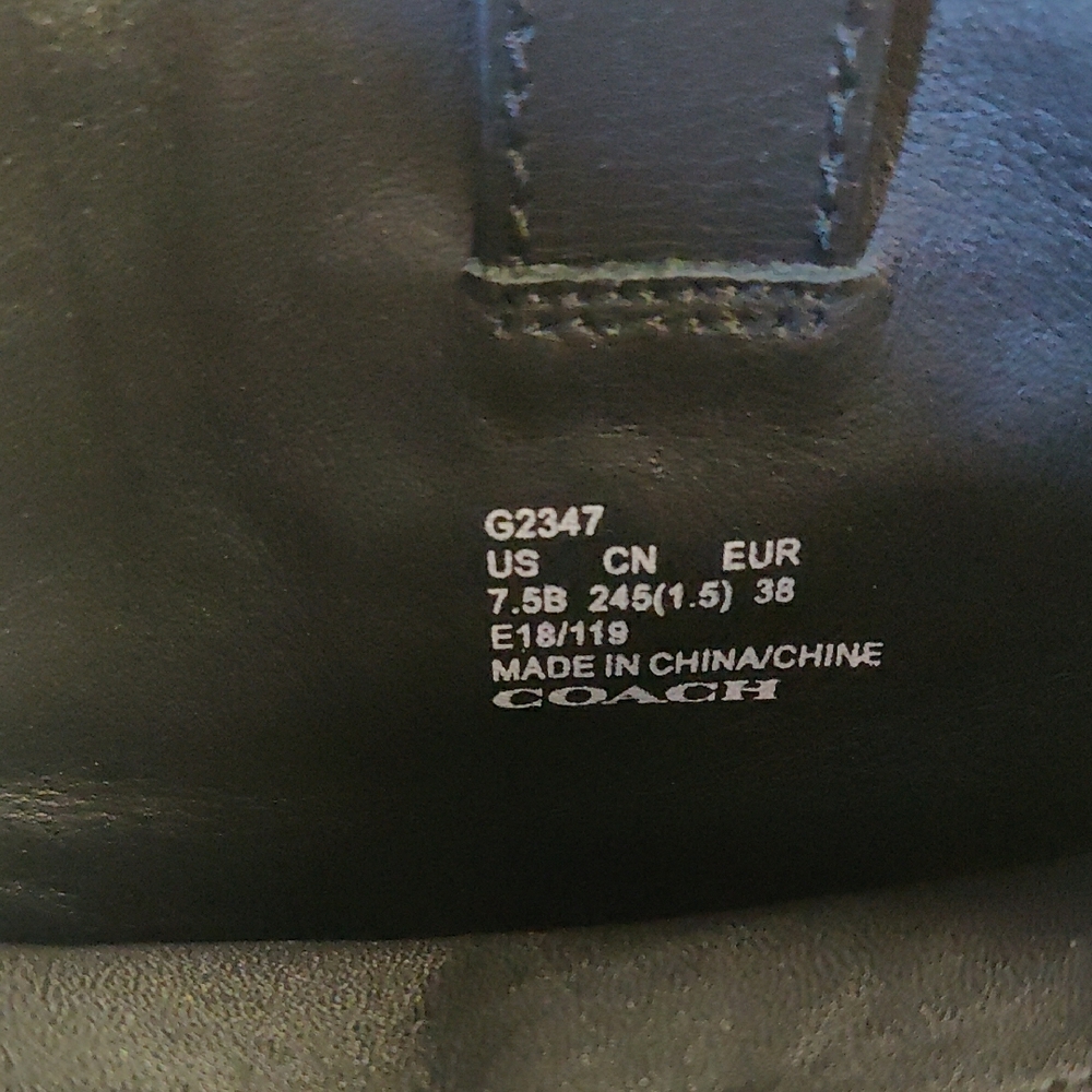 COACH Black Leather Slip On Ankle Boots - Picture 3 of 4